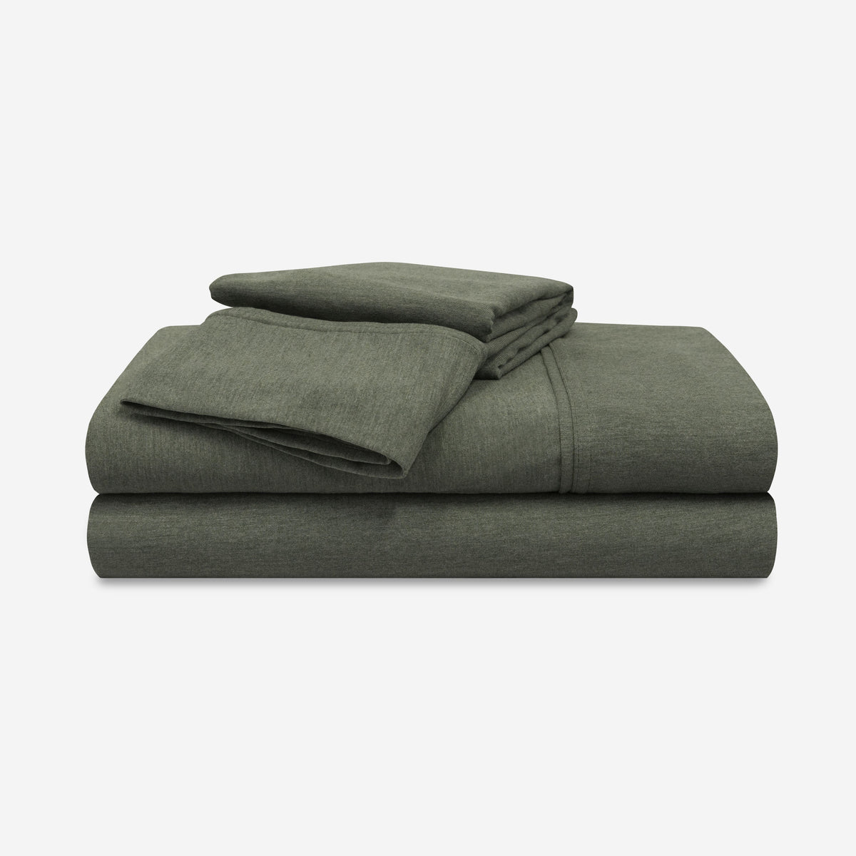 BEDGEAR Hyper-Wool Flannel Performance® Sheet Set | 01-ForestGreen-ProductShot-Stack.jpg