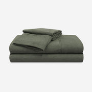 BEDGEAR Hyper-Wool Flannel Performance® Sheet Set | 01-ForestGreen-ProductShot-Stack.jpg