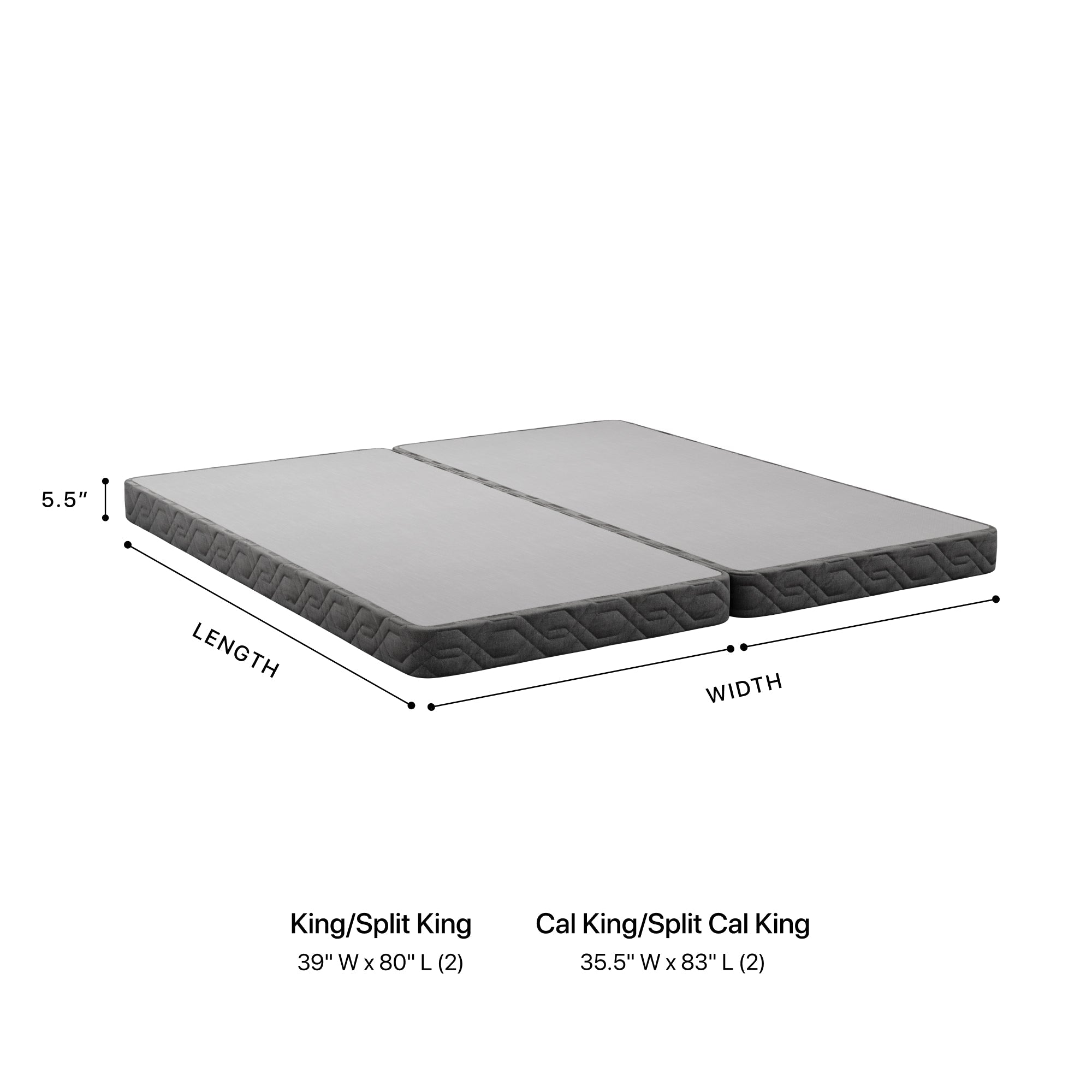 Low Profile Foundation 5" by Beautyrest Black