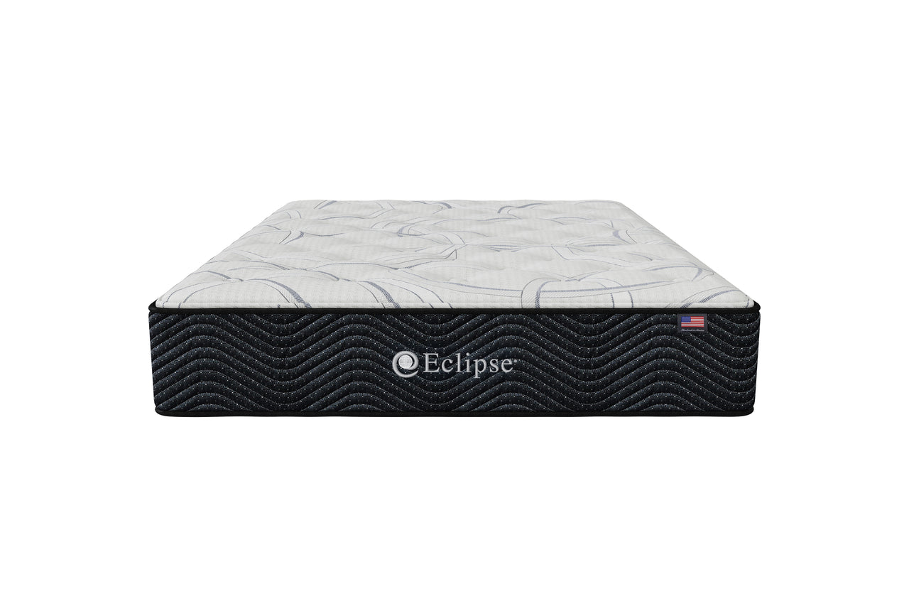 Front view of Shadow Plush Mattress by Eclipse | Cooling gel memory foam and motion-absorbing coils