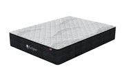 Angled view of Umbra Extra Firm Mattress by Eclipse | Pressure-relieving memory foam and comfort coil system