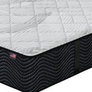 Close-up of Umbra Firm Mattress corner | Cool-to-the-touch cover and foam-encased support
