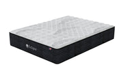 Angled view of Umbra Medium Mattress by Eclipse | Pressure-relieving memory foam and comfort coil system