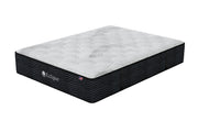 Angled view of Umbra Medium Soft Mattress by Eclipse | Pressure-relieving memory foam and comfort coil system