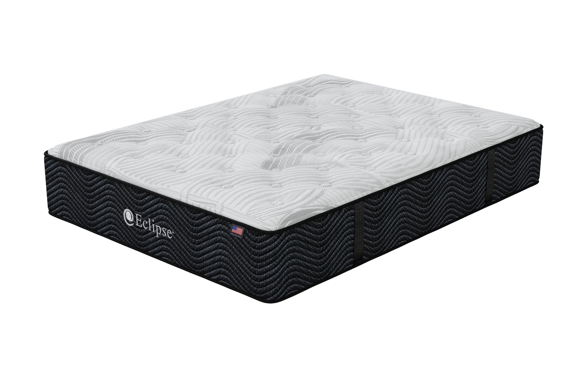 Angled view of Umbra Medium Soft Mattress by Eclipse | Pressure-relieving memory foam and comfort coil system