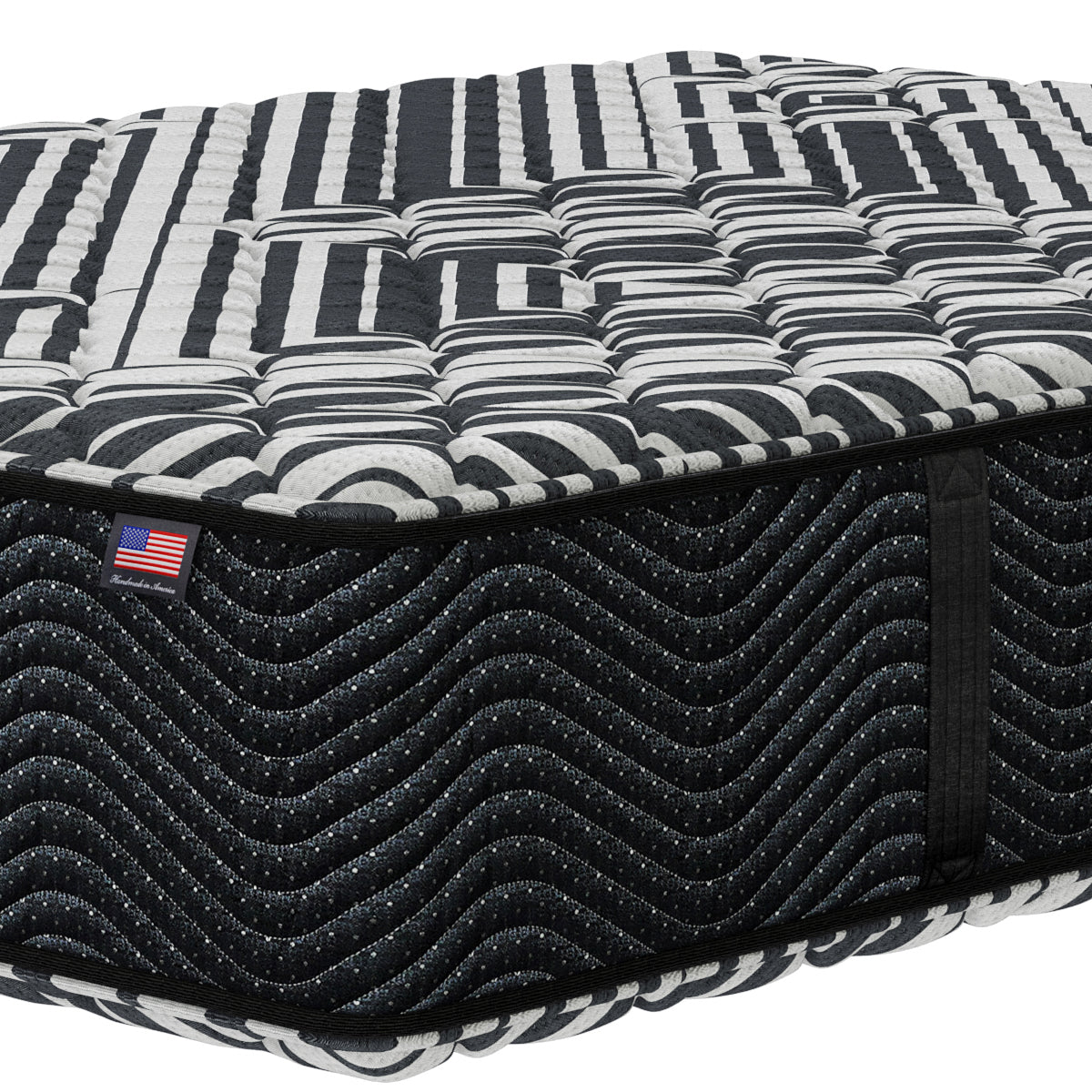 Close-up of Phoenix Two-Sided Extra Firm Mattress corner | Cool-to-the-touch cover and foam-encased support