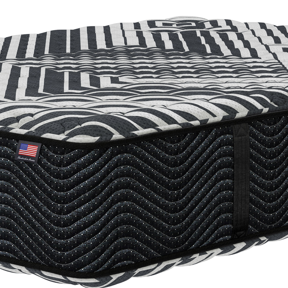 Close-up of Phoenix Two-Sided Medium Mattress corner | Cool-to-the-touch cover and foam-encased support