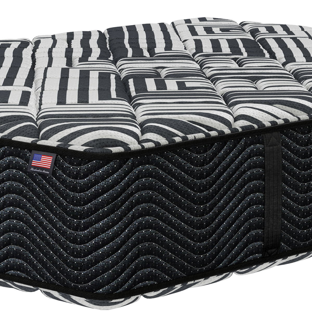 Close-up of Phoenix Two-Sided Soft Mattress corner | Cool-to-the-touch cover and foam-encased support