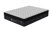 Angled view of Asteria Extra Firm Euro Top Mattress | Cooling cover and pressure-relieving foam layers