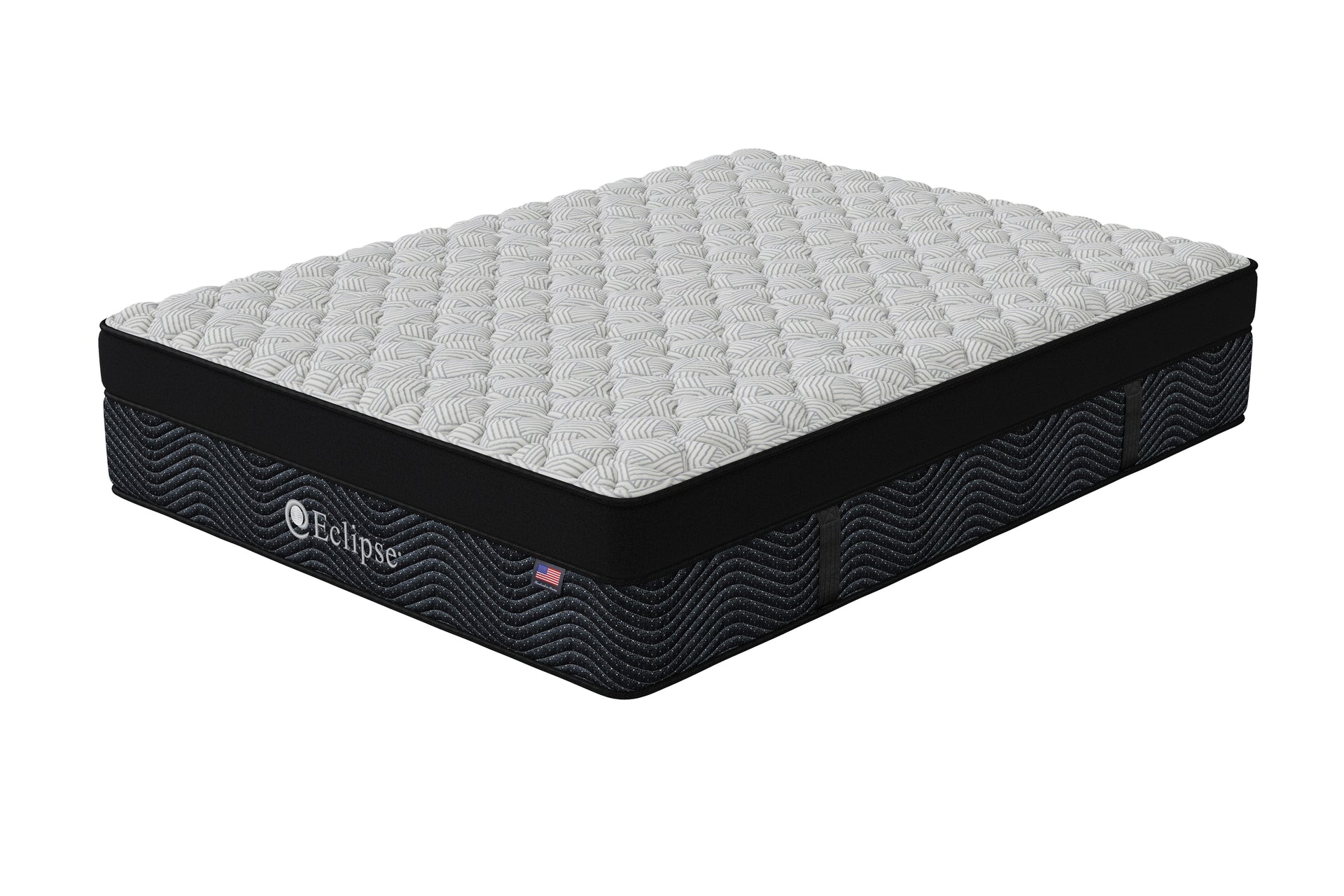 Angled view of Asteria Extra Firm Euro Top Mattress | Cooling cover and pressure-relieving foam layers