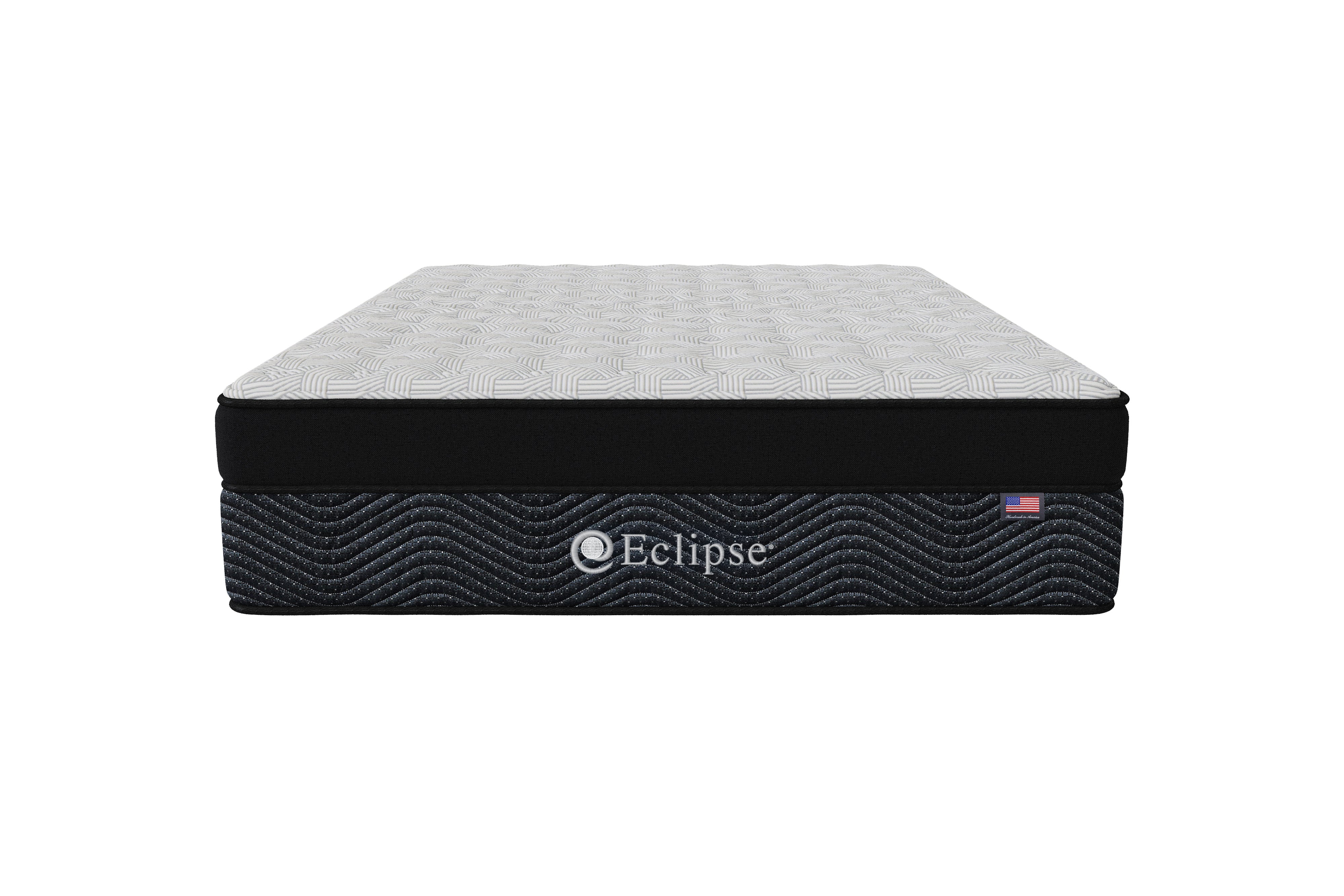 Front view of Asteria Firm Euro Top Mattress by Eclipse | Encased coils and HD foam support