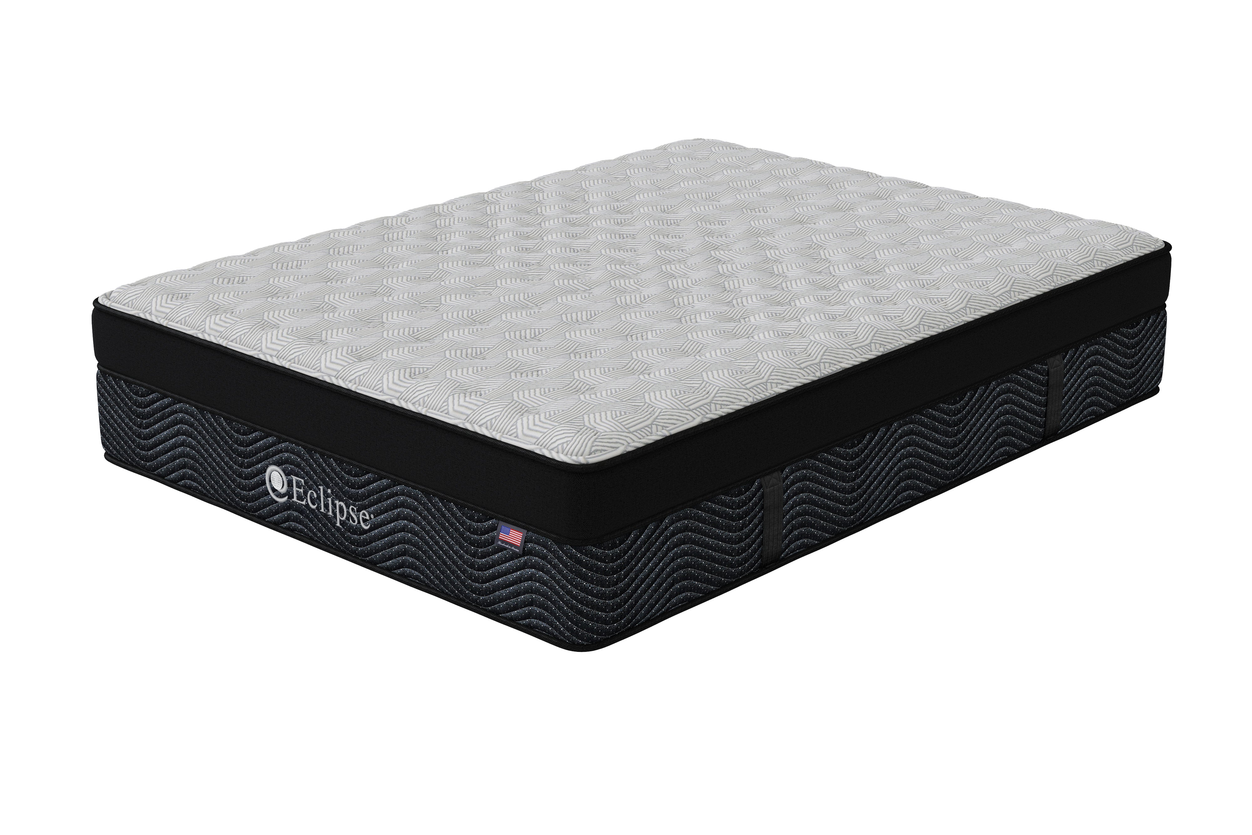Angled view of Asteria Medium Euro Top Mattress | Cooling cover and pressure-relieving foam layers