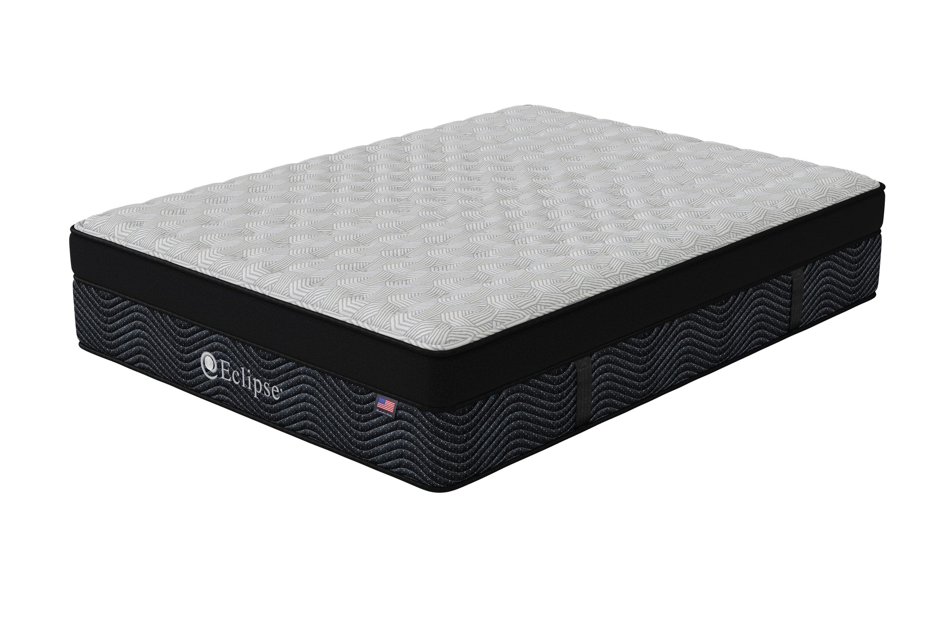 Angled view of Asteria Medium Euro Top Mattress | Cooling cover and pressure-relieving foam layers