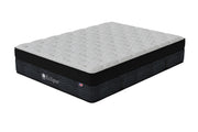 Angled view of Asteria Plush Euro Top Mattress | Cooling cover and pressure-relieving foam layers