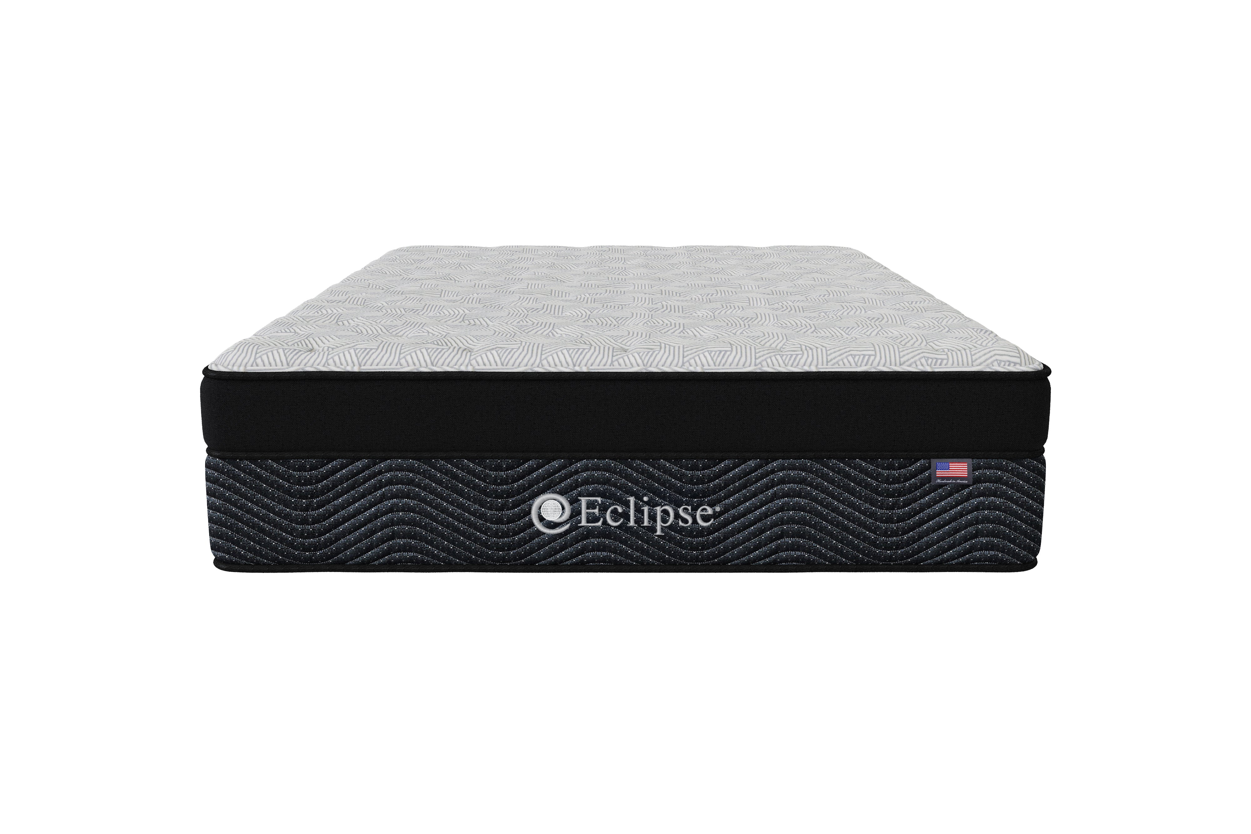 Front view of Asteria Plush Euro Top Mattress by Eclipse | Encased coils and HD foam support