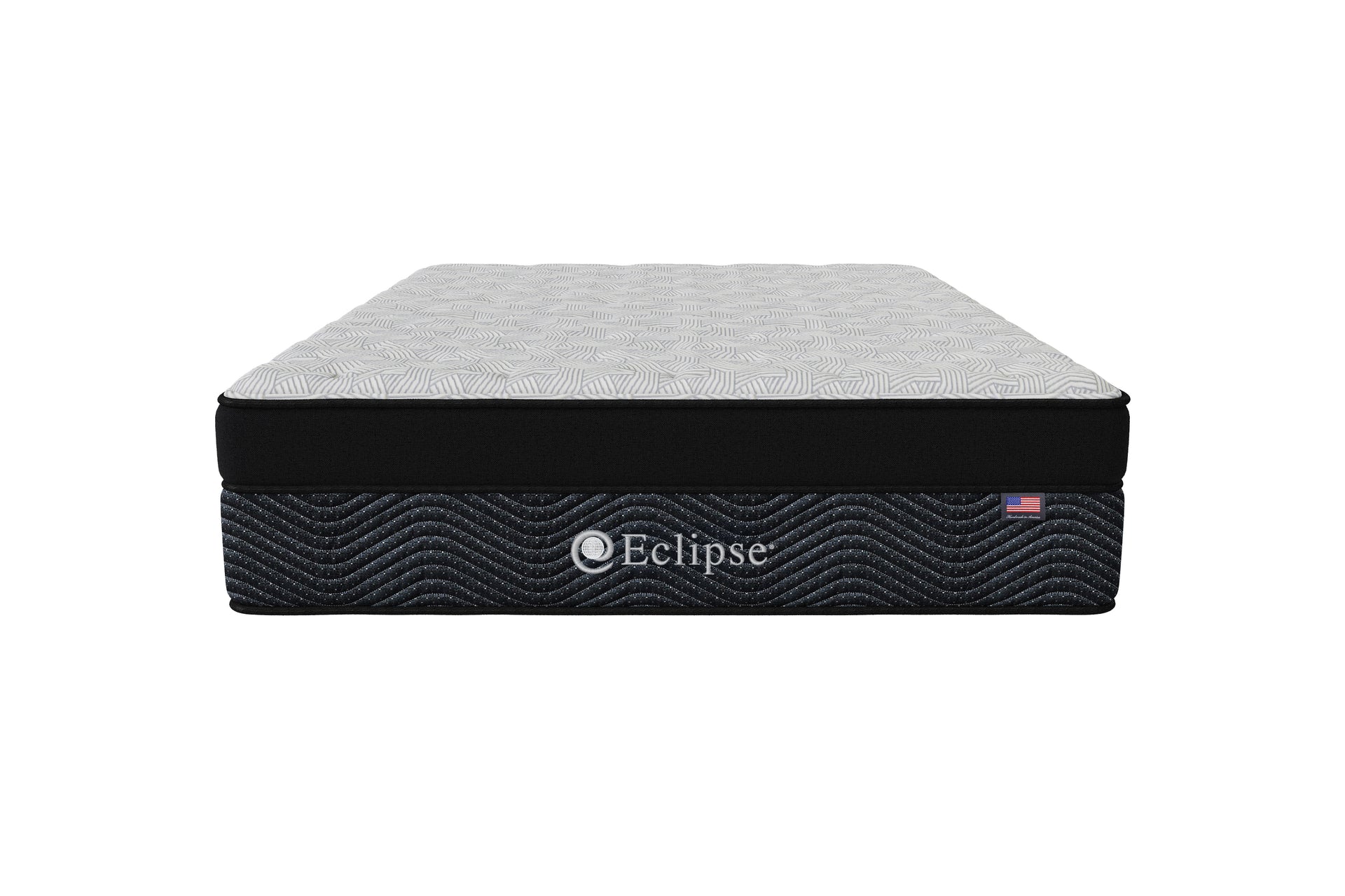 Front view of Asteria Plush Euro Top Mattress by Eclipse | Encased coils and HD foam support