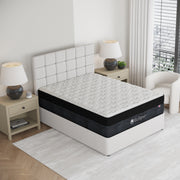 Asteria Plush Euro Top Mattress by Eclipse in bedroom | Dual-coil design with lumbar support