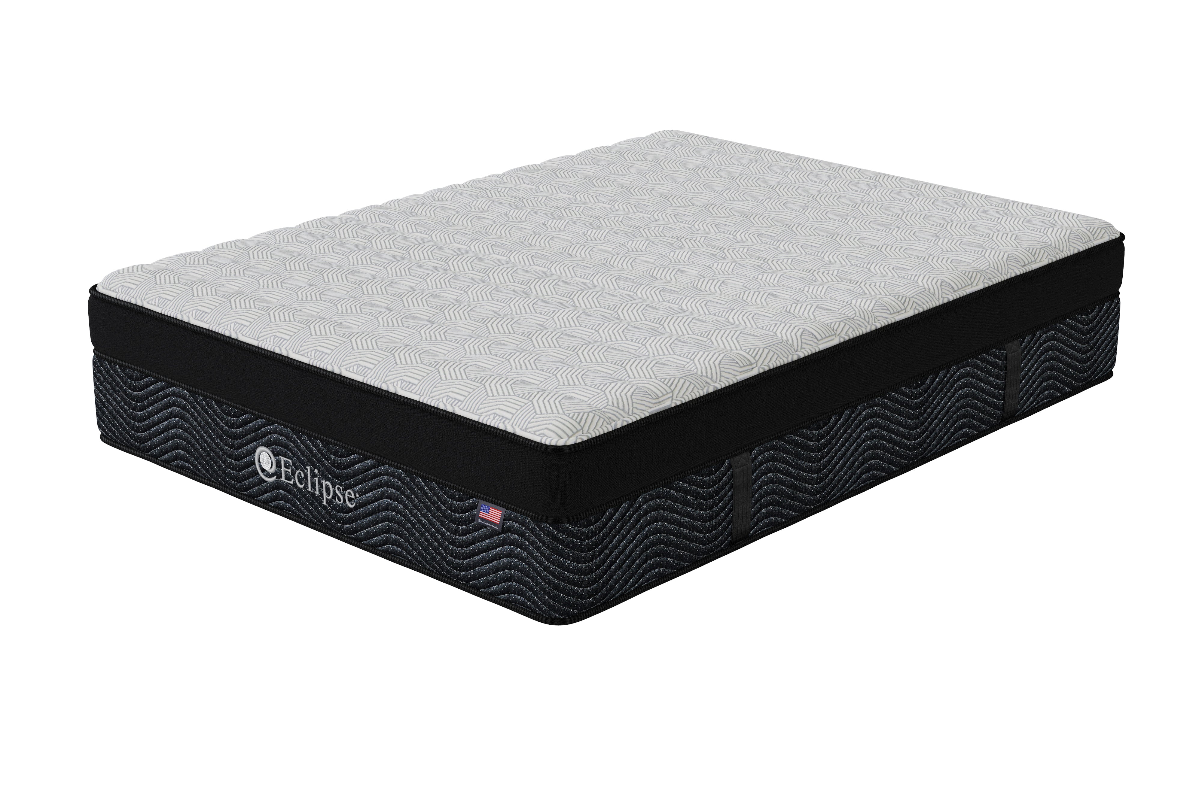 Angled view of Asteria Euro Top Mattress | Cooling cover and pressure-relieving foam layers