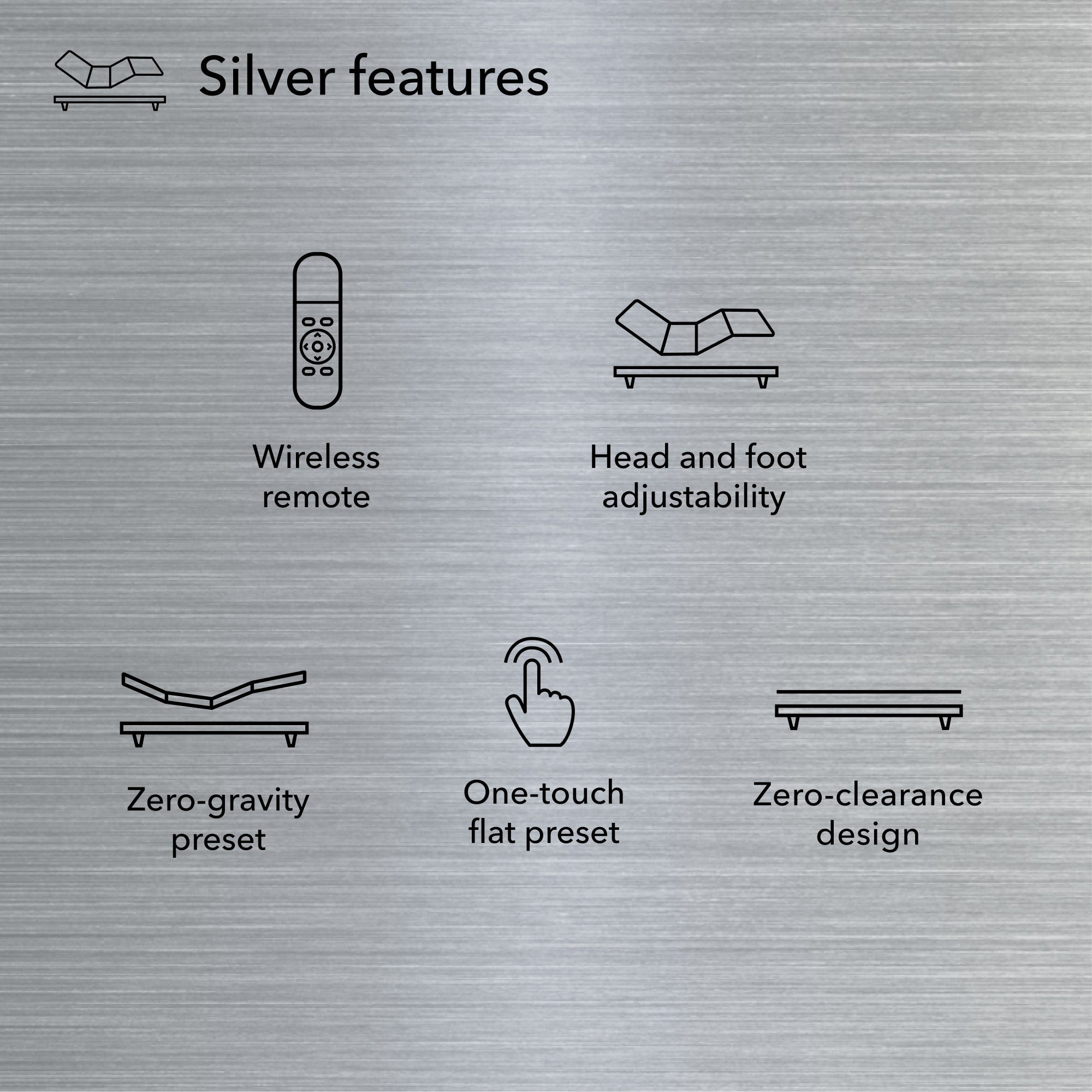 baselogic™ Silver Adjustable Base by Serta