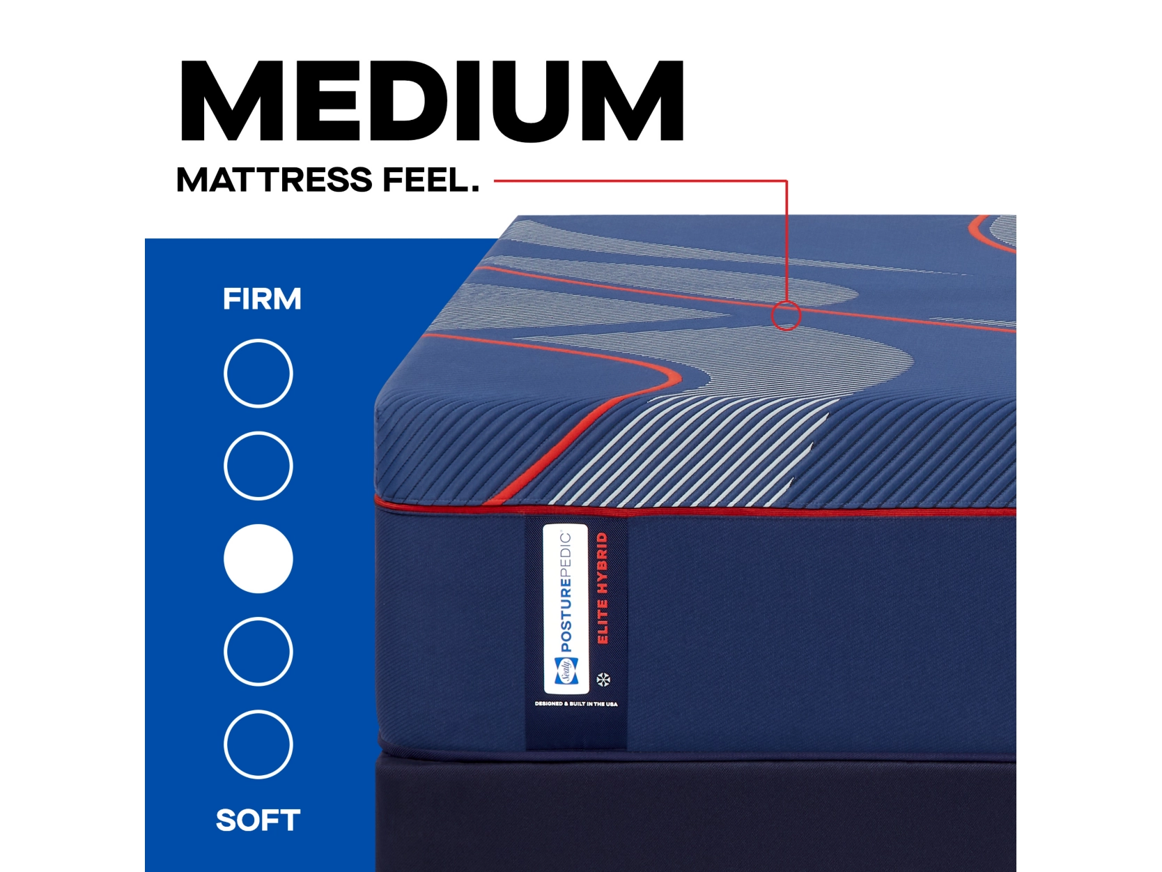 Posturepedic® Elite Albany II Hybrid Medium Mattress by Sealy