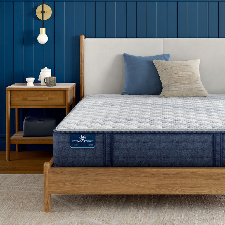 Front view of iComfortPro Ambrose Serta Firm Memory Foam mattress | Available in multiple sizes
