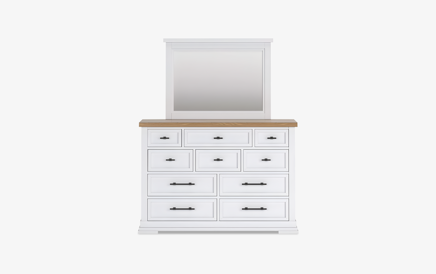 Ashbryn Storage Bedroom Set with Mirrored Dresser, Chest and Nightstand
