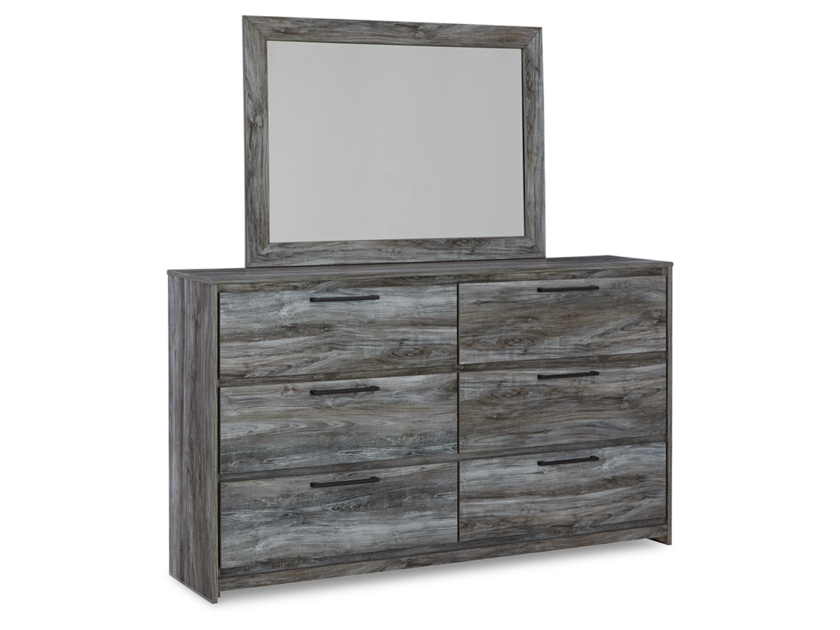 Baystorm Panel Bed with Mirrored Dresser and Nightstand