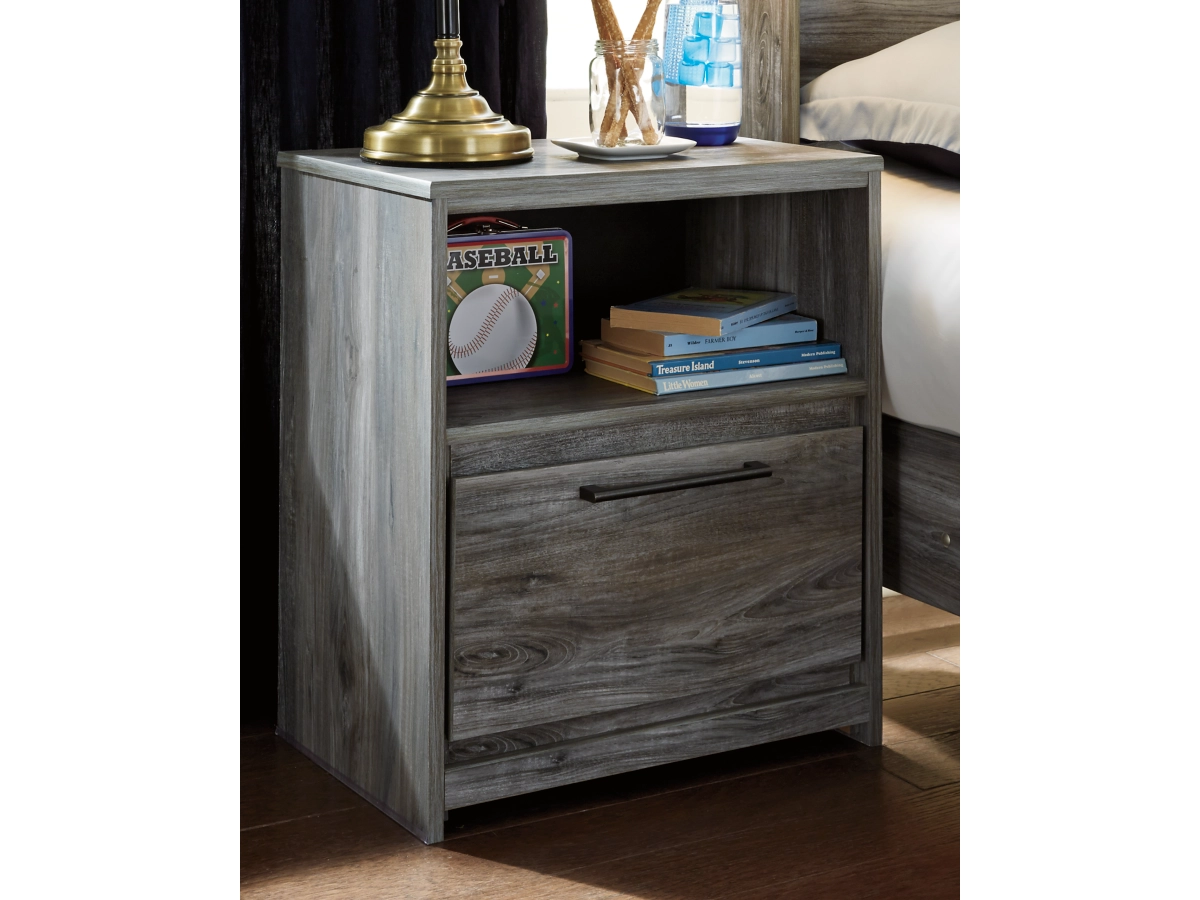 Baystorm Panel Bed with Mirrored Dresser and Nightstand