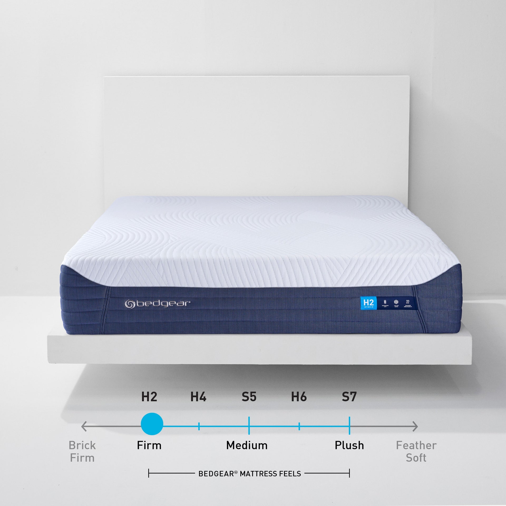 BEDGEAR H2 firm mattress feel guide