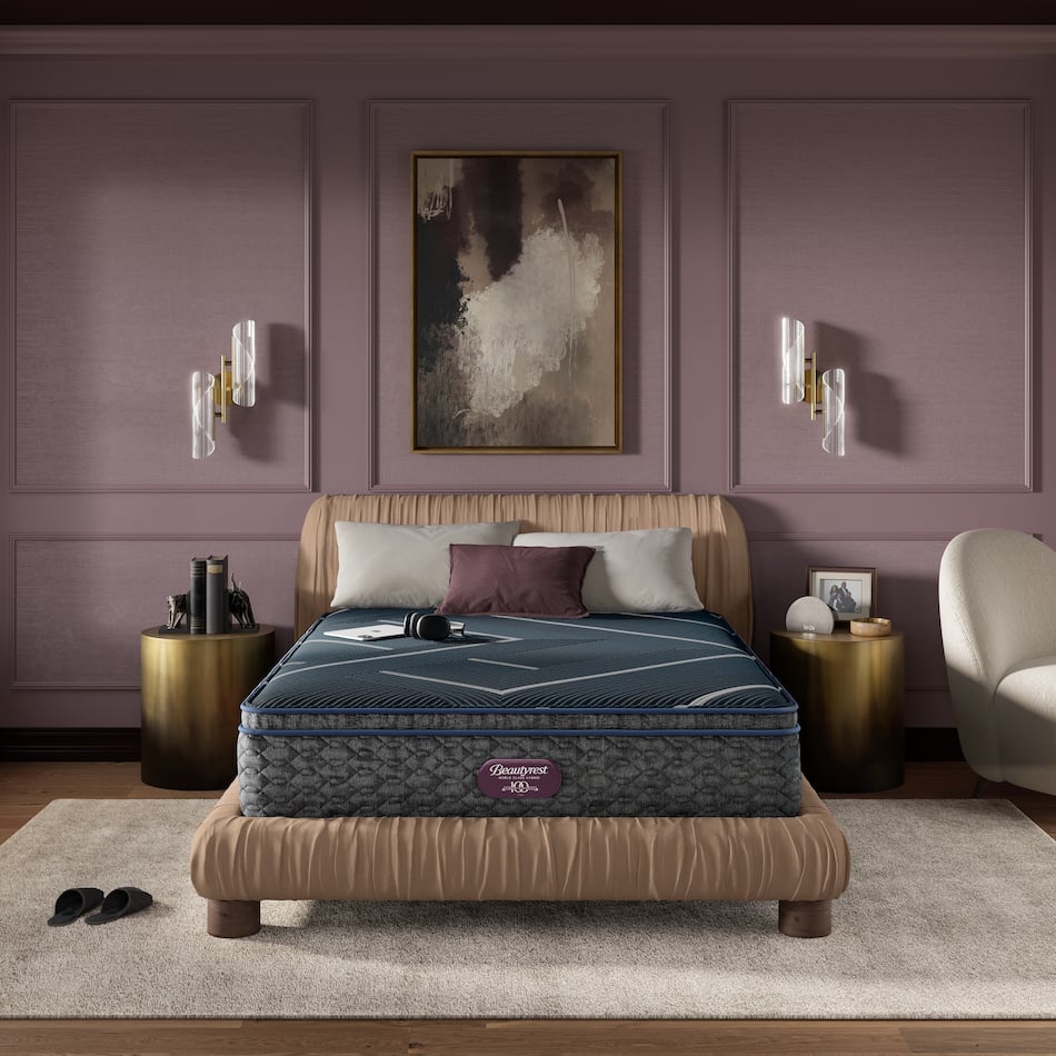 Front view of Worldclass Medium Apex Mattress by Beautyrest | Hybrid design with memory foam and pocketed coil support