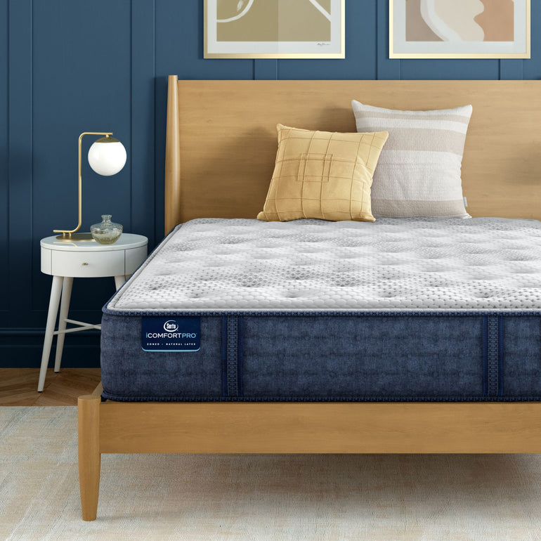 Front view of iComfortPro Chelsea Medium Serta memory foam mattress | Available in multiple sizes 