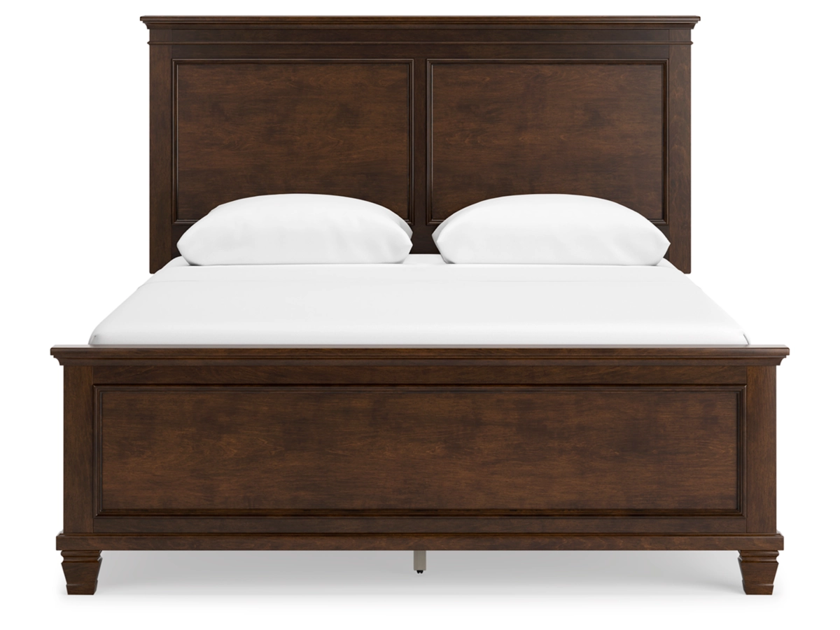 Danabrin Panel Bed with Mirrored Dresser, Chest and 2 Nightstands