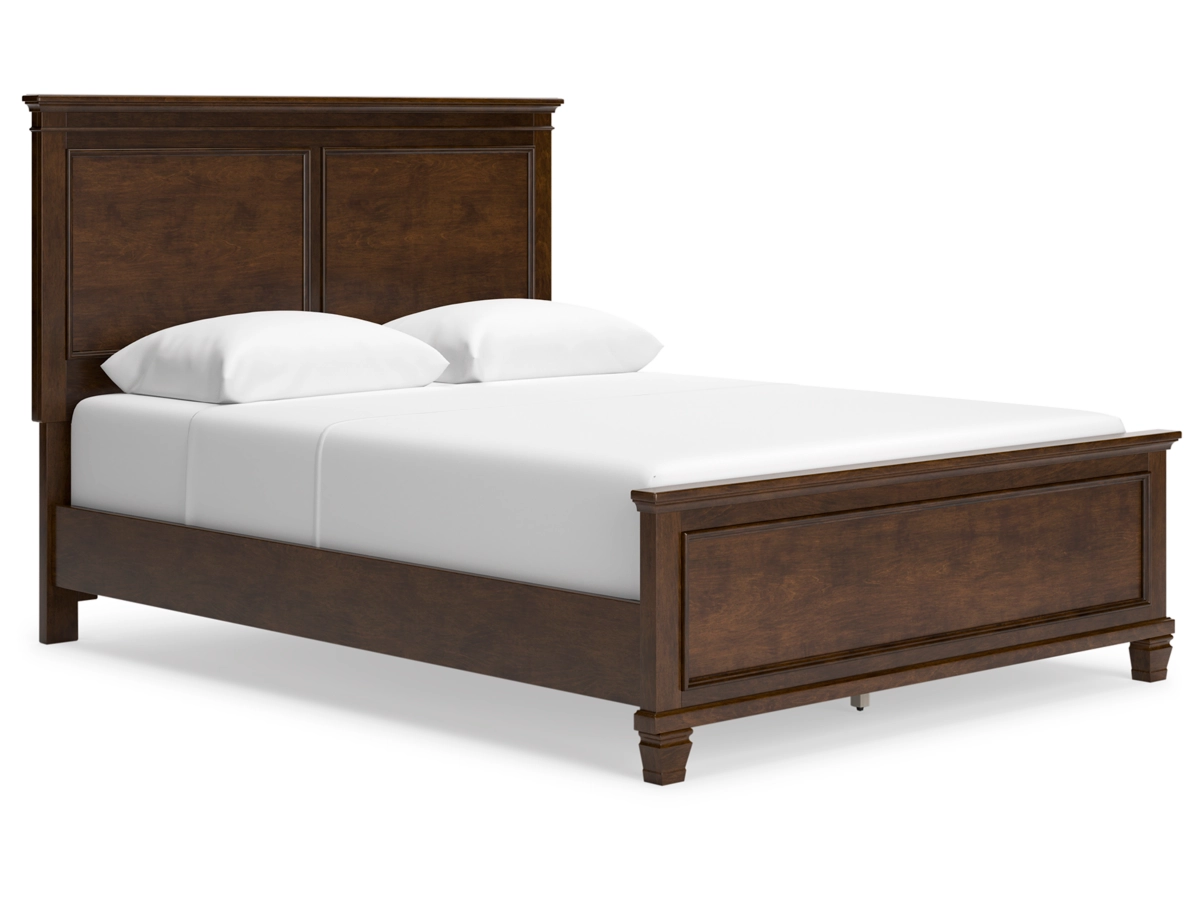 Danabrin Panel Bed with Mirrored Dresser, Chest and 2 Nightstands