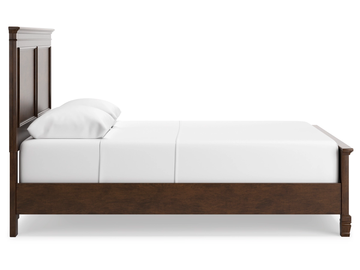 Danabrin Panel Bed with Mirrored Dresser, Chest and 2 Nightstands