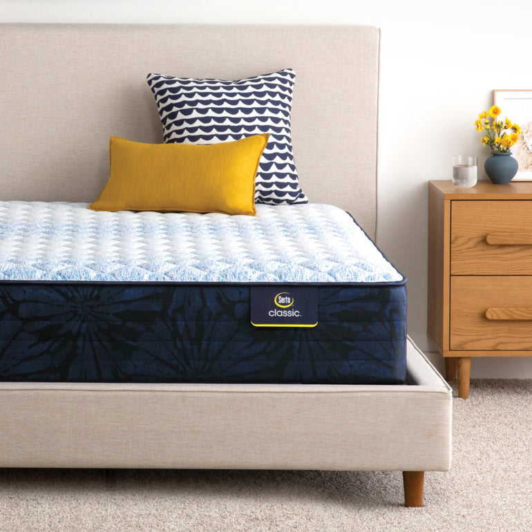 Front view of Classic Dorian Firm Serta mattress | Available in multiple sizes