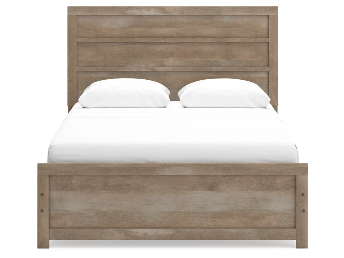 Gachester Panel Bed with Mirrored Dresser, Chest and 2 Nightstands