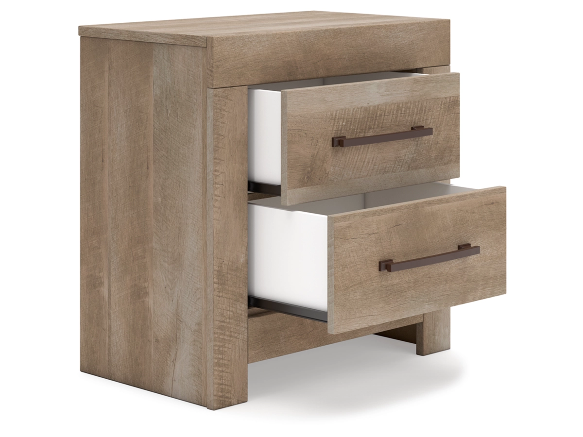 Gachester Panel Bed with Mirrored Dresser, Chest and 2 Nightstands