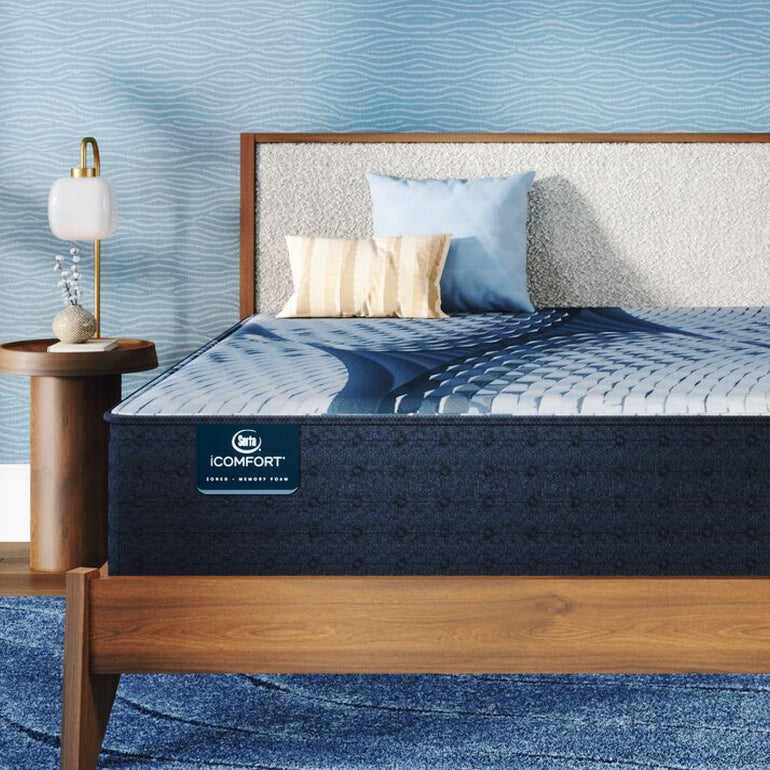 Front view of iComfort Elana Medium Mattress by Serta | 5-zone support with graphite-infused memory foam