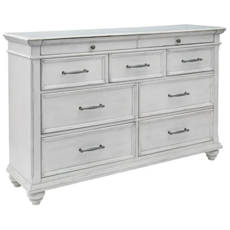 Kanwyn Whitewash Storage Panel Bedroom Set