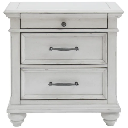 Kanwyn Whitewash Storage Panel Bedroom Set