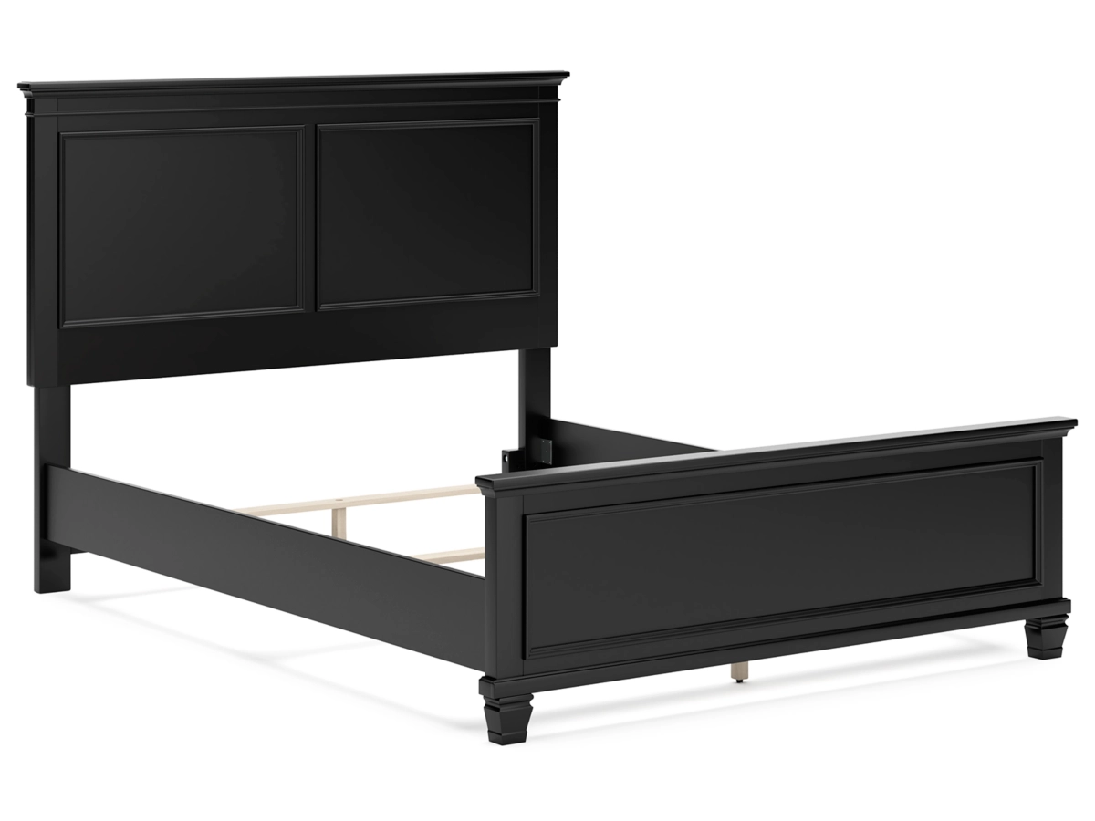 Lanolee Panel Bed with Mirrored Dresser, Chest and 2 Nightstands