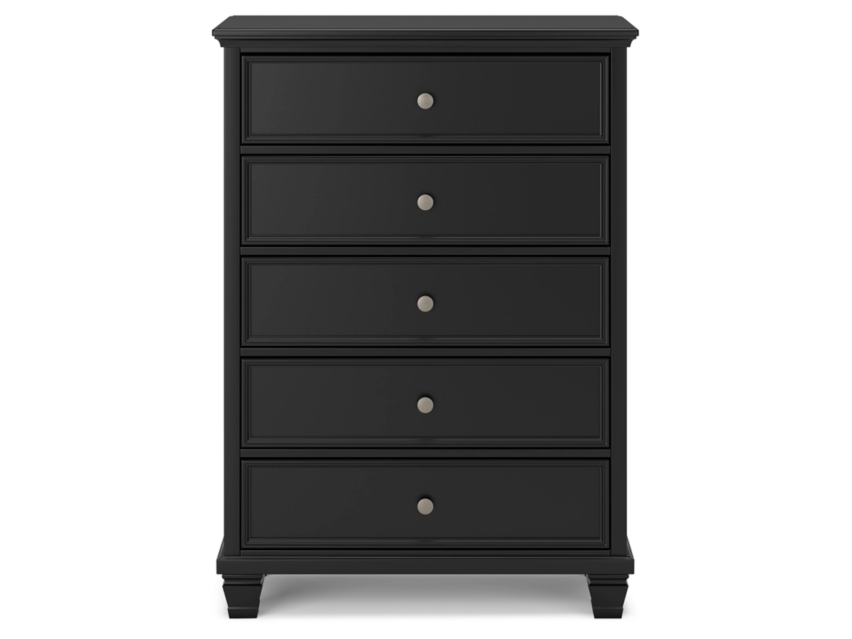 Lanolee Panel Bed with Mirrored Dresser, Chest and 2 Nightstands