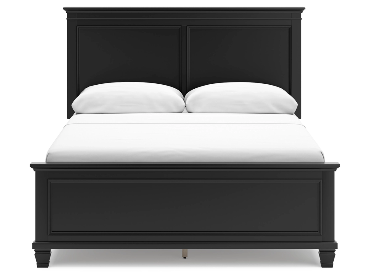 Lanolee Panel Bed with Mirrored Dresser, Chest and 2 Nightstands