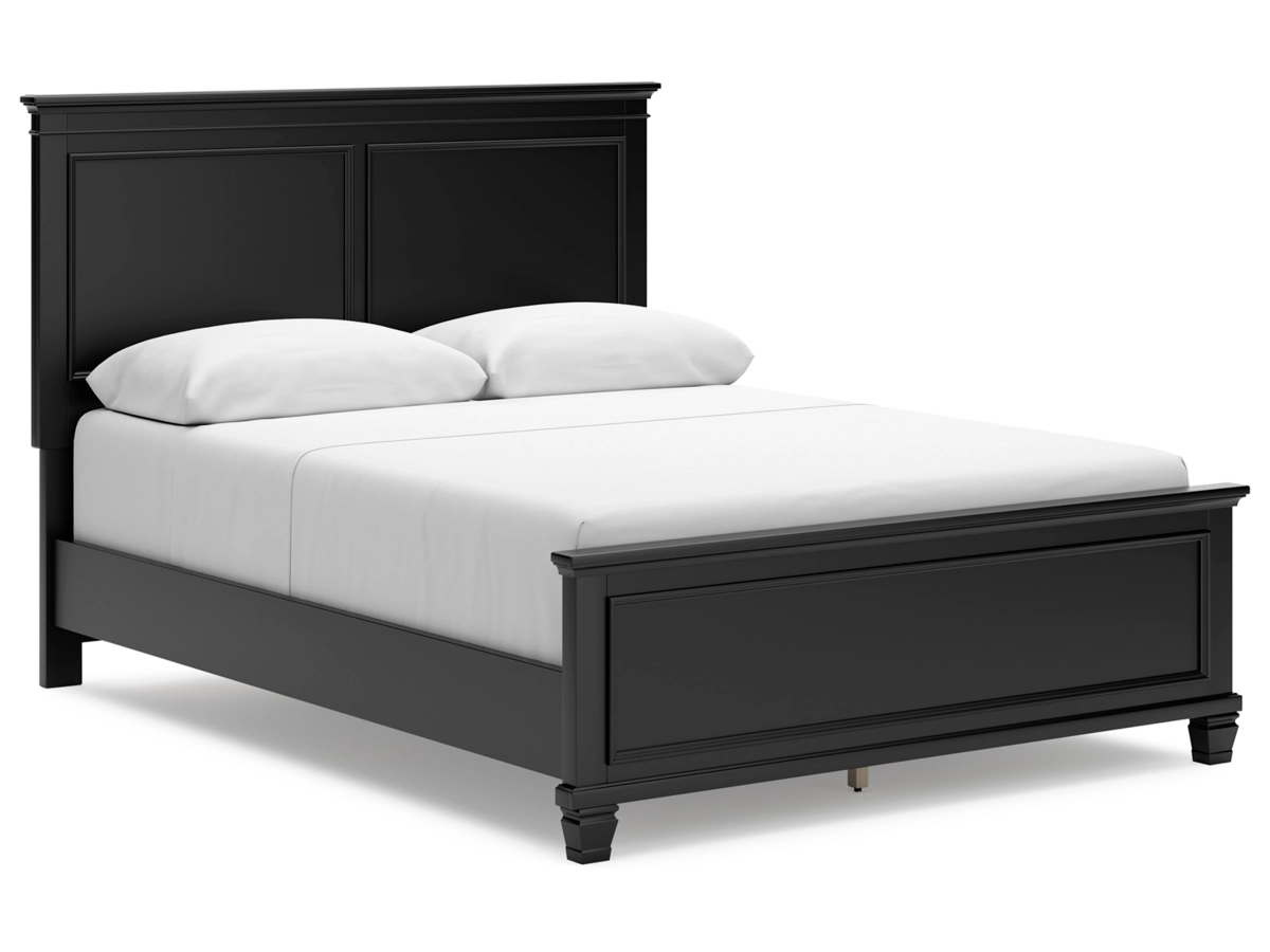 Lanolee Panel Bed with Mirrored Dresser, Chest and 2 Nightstands
