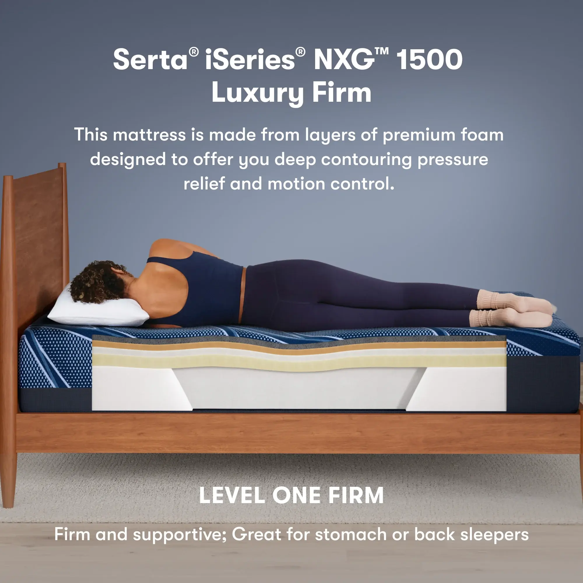 iSeries NXG 1500 Firm Foam Mattress by Serta