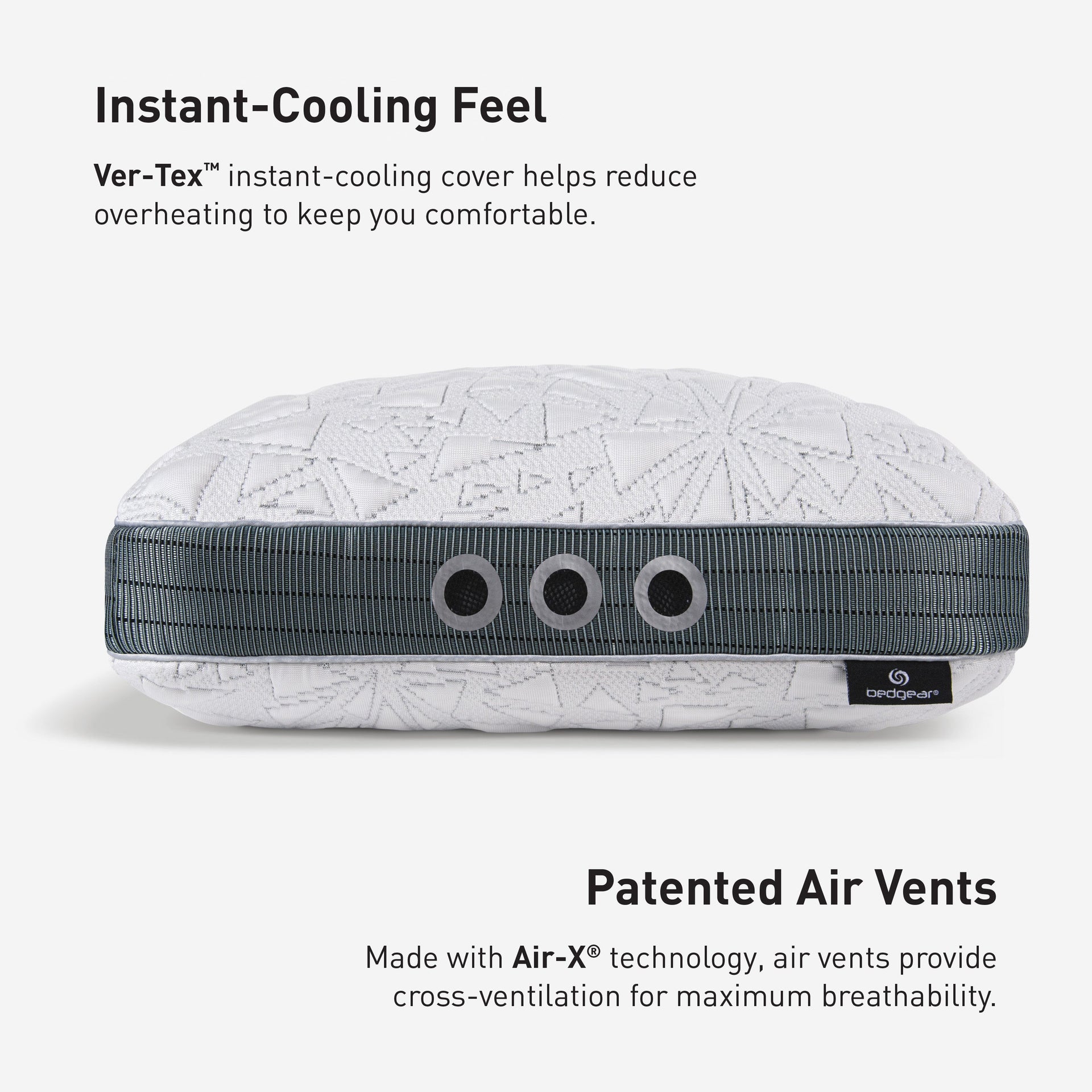 BEDGEAR Storm Pillow Air-X ventilation