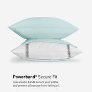 BEDGEAR Hyper-Linen Performance Sheet Set - Misty Blue pillowcase