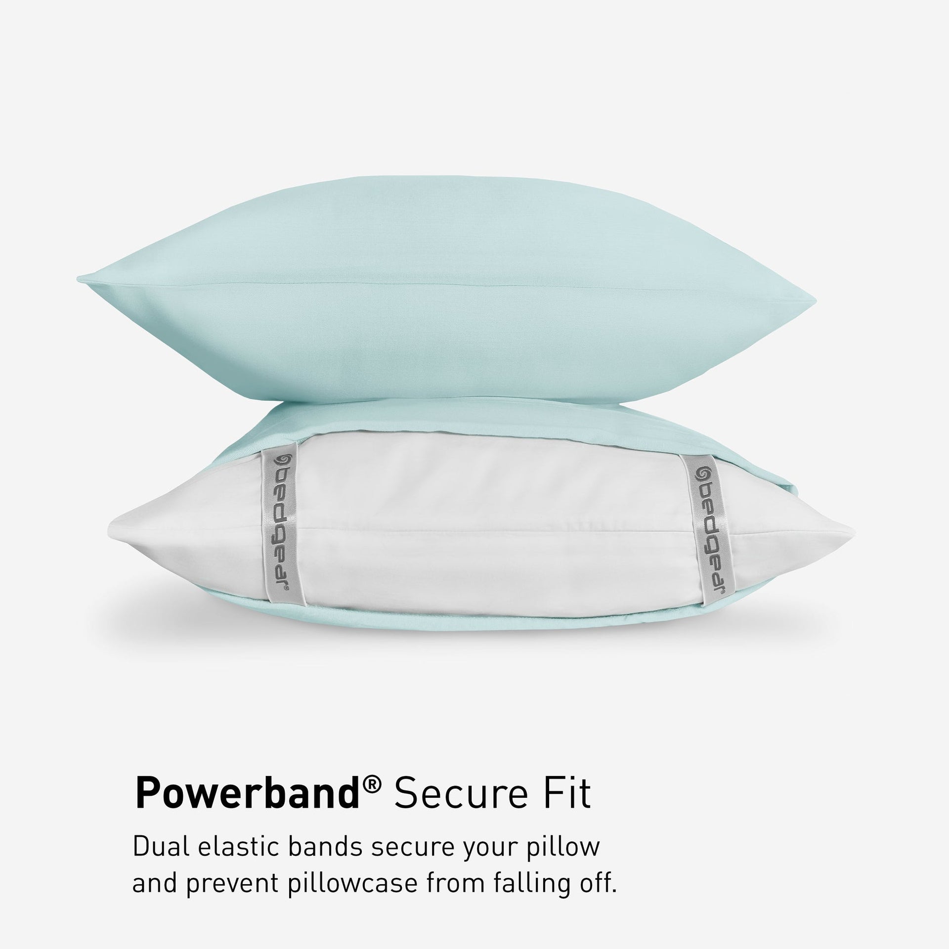 BEDGEAR Hyper-Linen Performance Sheet Set - Misty Blue pillowcase